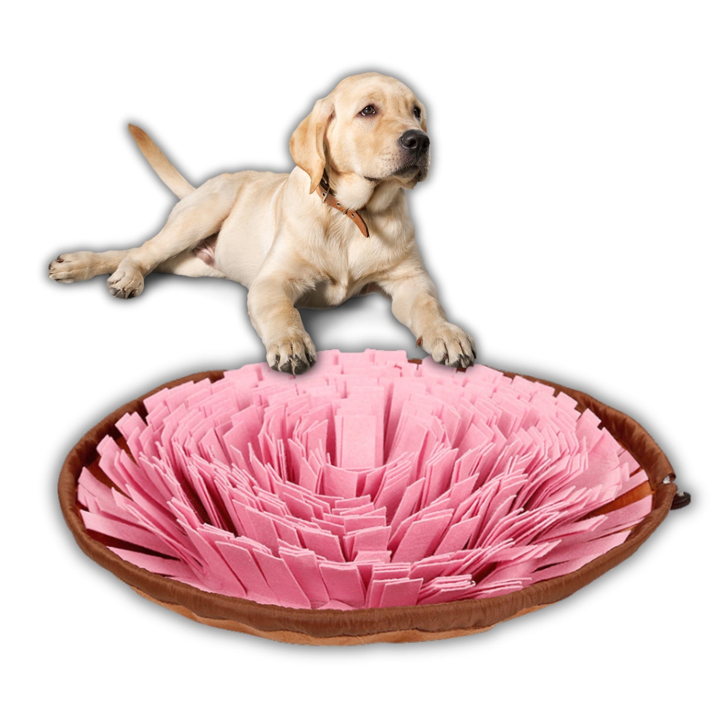 Mata węchowa dla psa, zabawka slowfood edukacyjna na smaczki - różowa