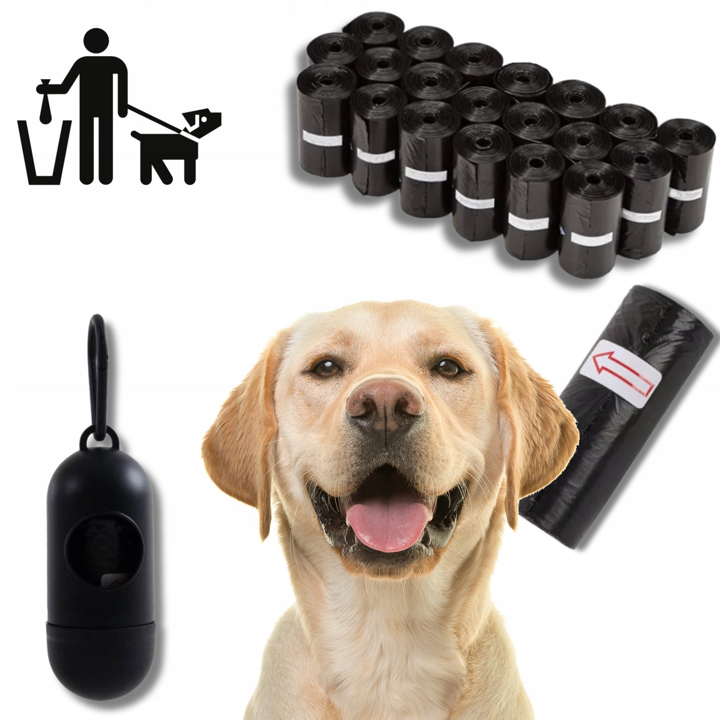 Woreczki na psie odchody 105 sztuk + etui