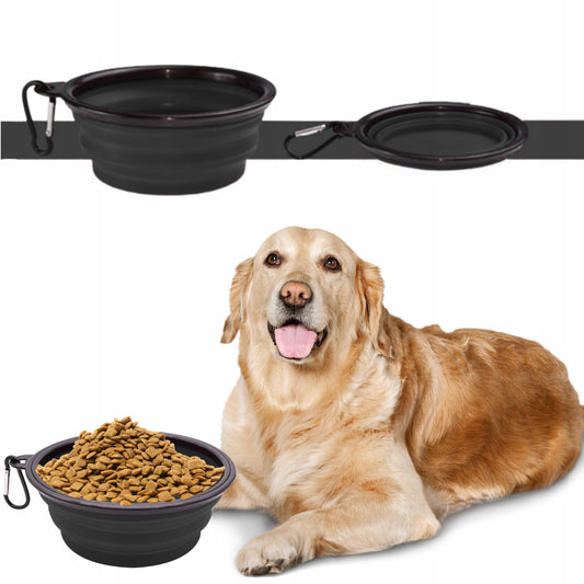 Miseczka turystyczna 0,35l składana - czarna